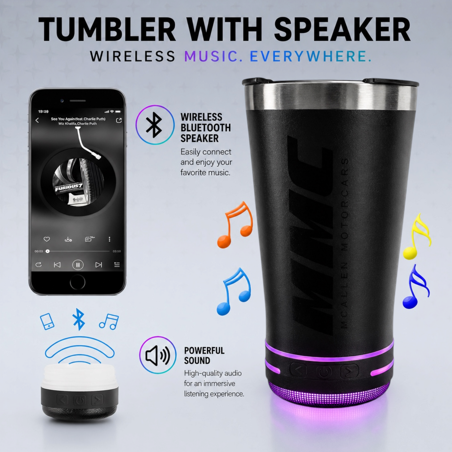 MMC 16 oz Speaker Tumbler